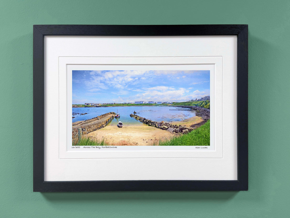 Across The Bay, Portballintrae - Framed - Small print