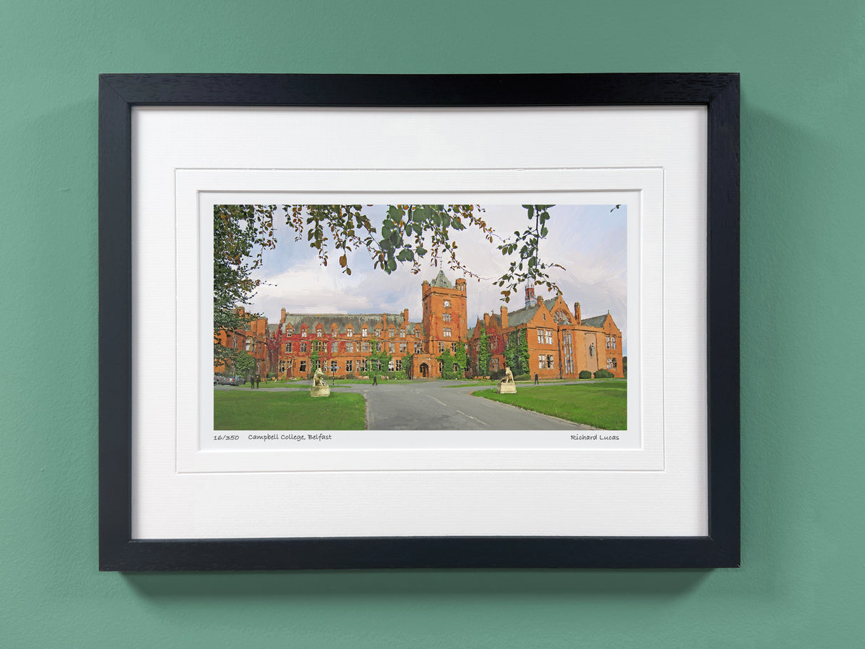 Campbell College, Belfast - Framed - Small print