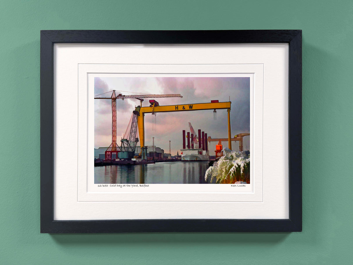 Cold Day at The Yard - Framed - Small print