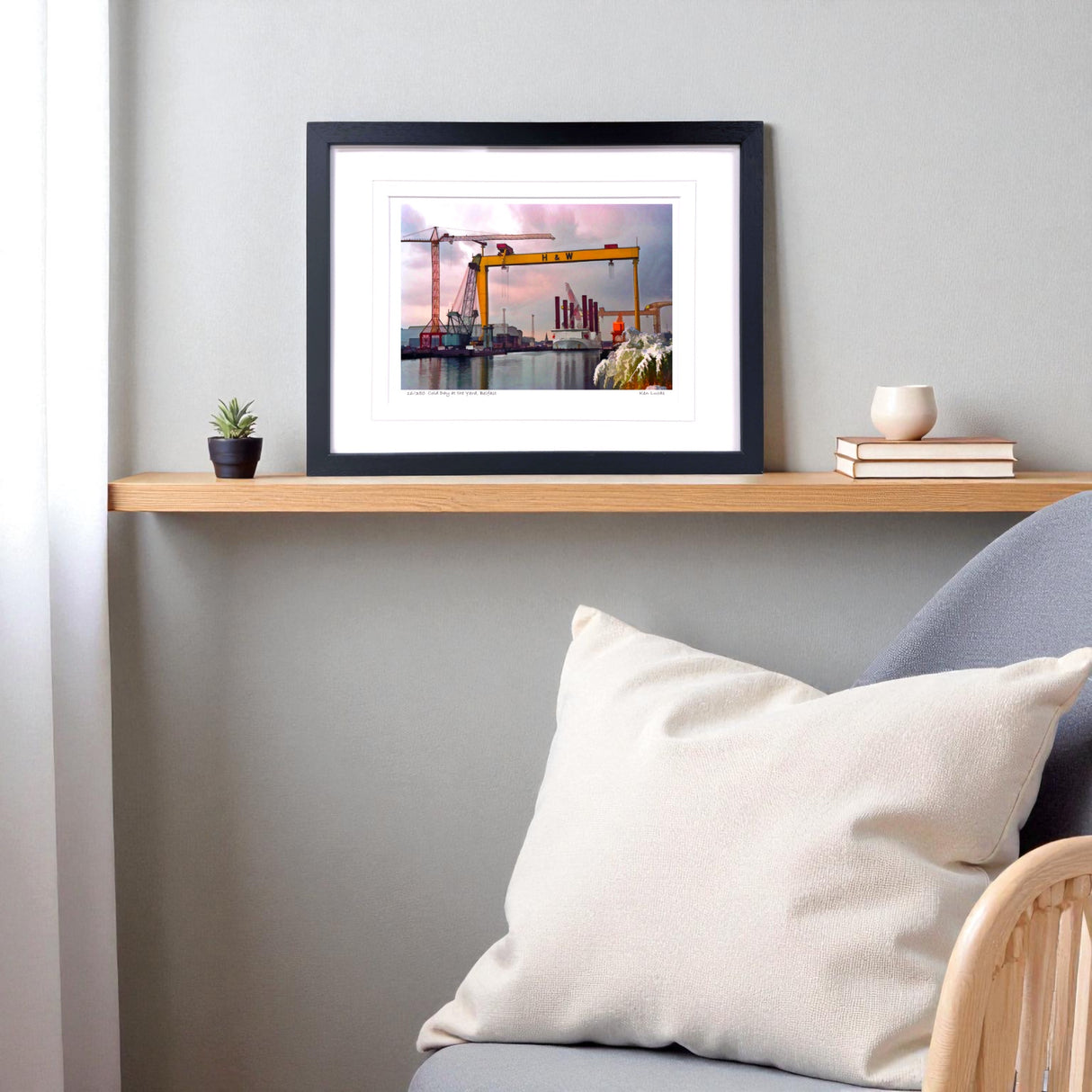 Cold Day at The Yard - Framed - Small print