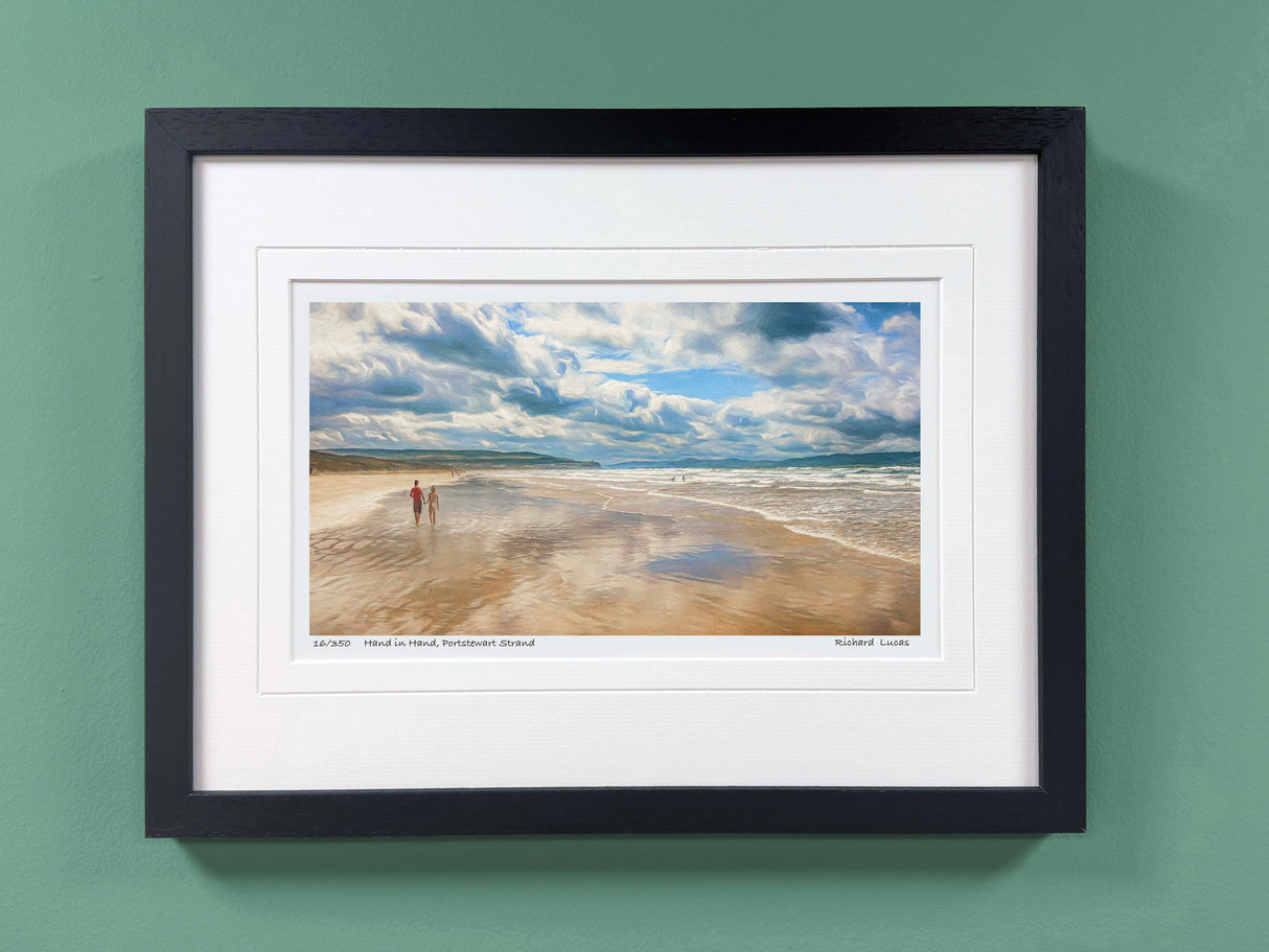 Hand In Hand, Portstewart Strand - Small - Framed
