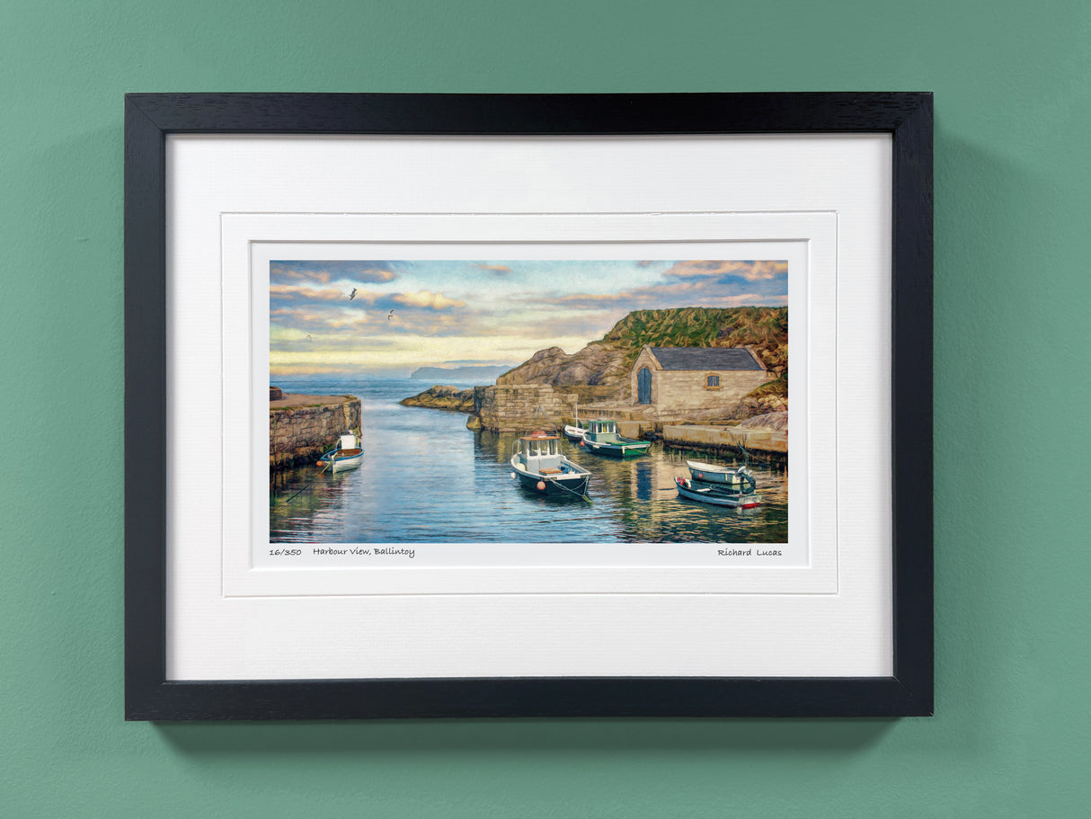 Harbour View, Ballintoy - Framed - Small print (Copy)