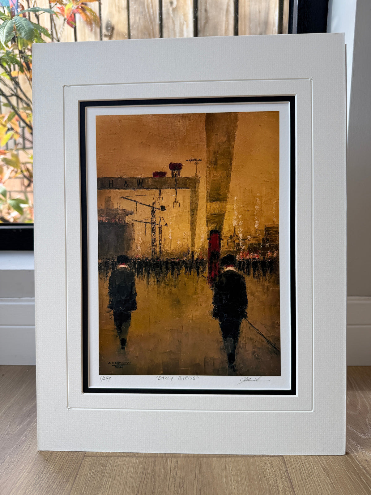 Early Birds gift size - double mounted signed limited edition print by Colin H. Davidson, 30cm x 40cm mount