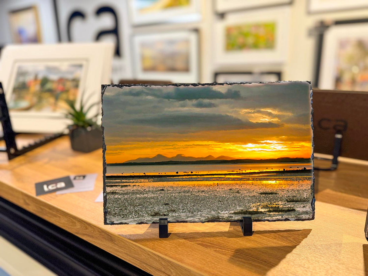 Mourne Sunset From Greyabbey - Decorative Rock Slate