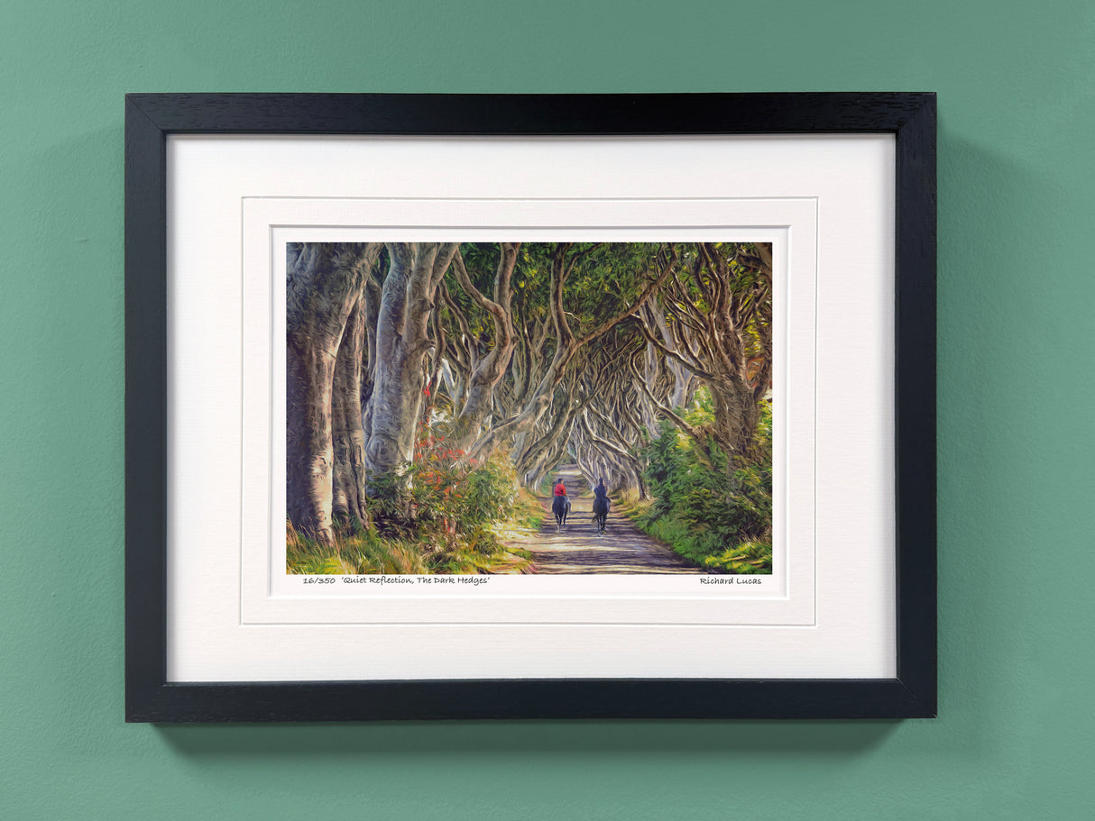 Quiet Reflection, The Darks Hedges - Framed - Small print