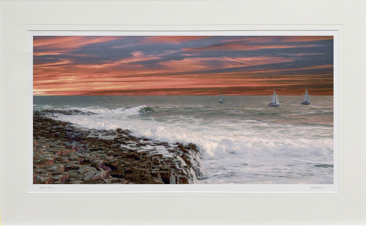 Sails At Sunset, Giants Causeway