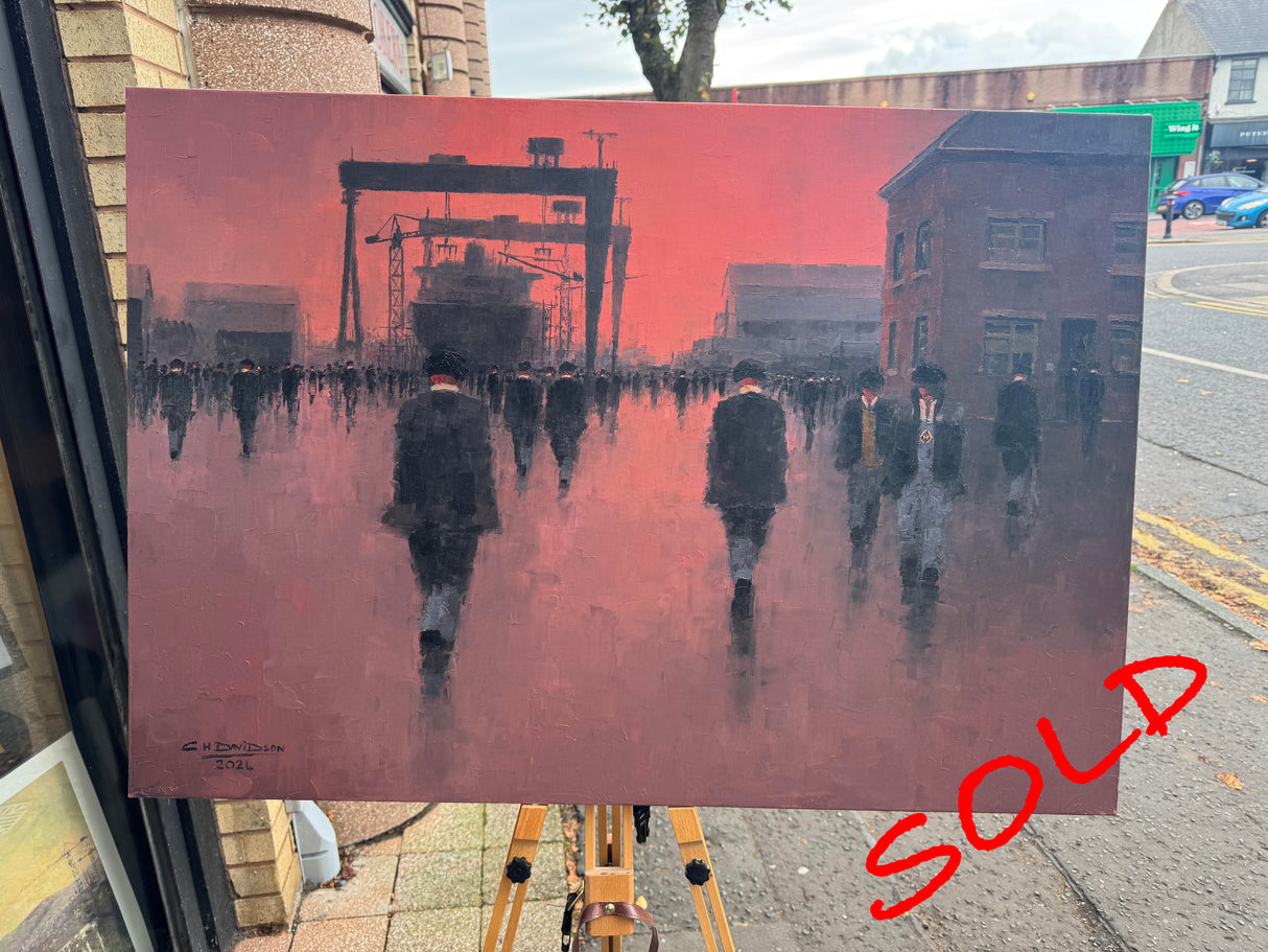 Original Oil on Canvas - Ships In The Night