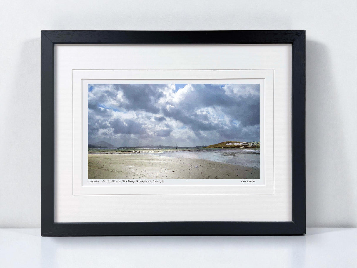 Silver Sands, Tra Beag, Rosapenna, Donegal - Small - Framed