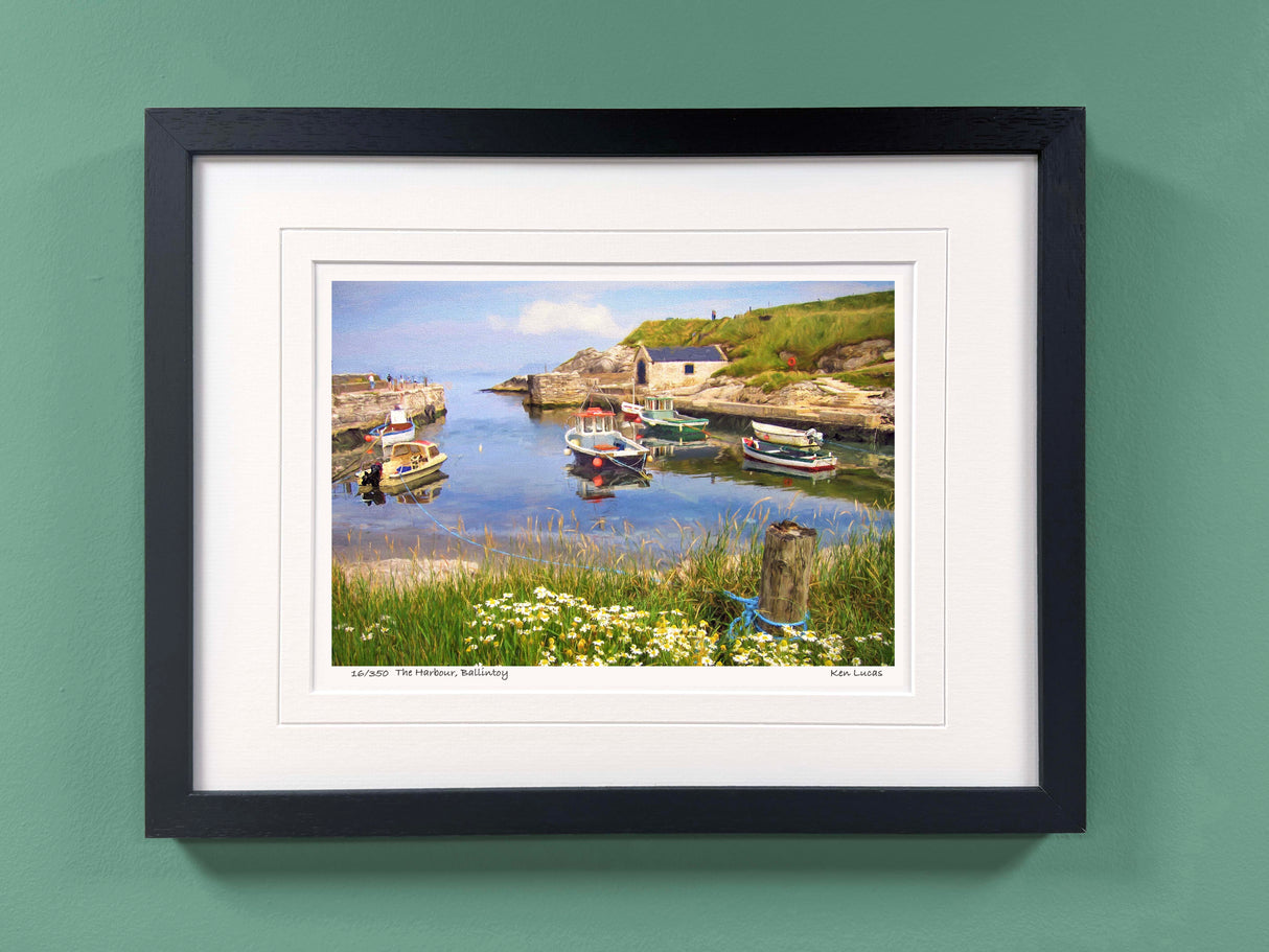 The Harbour, Ballintoy - Framed - Small print
