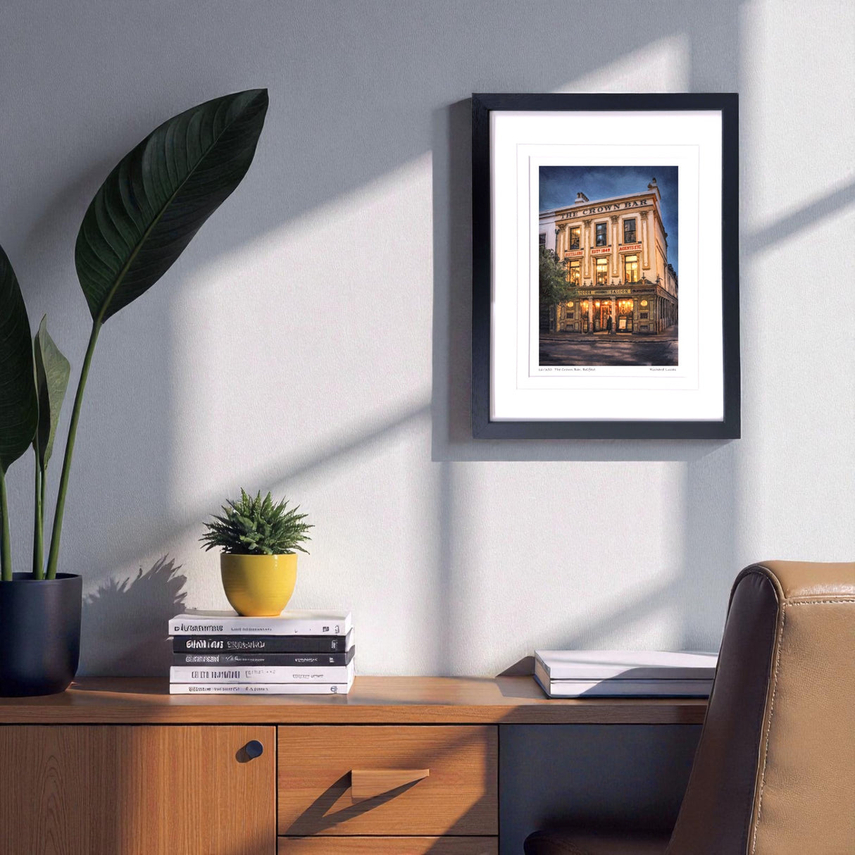 The Crown Bar, Belfast- Framed - Small print