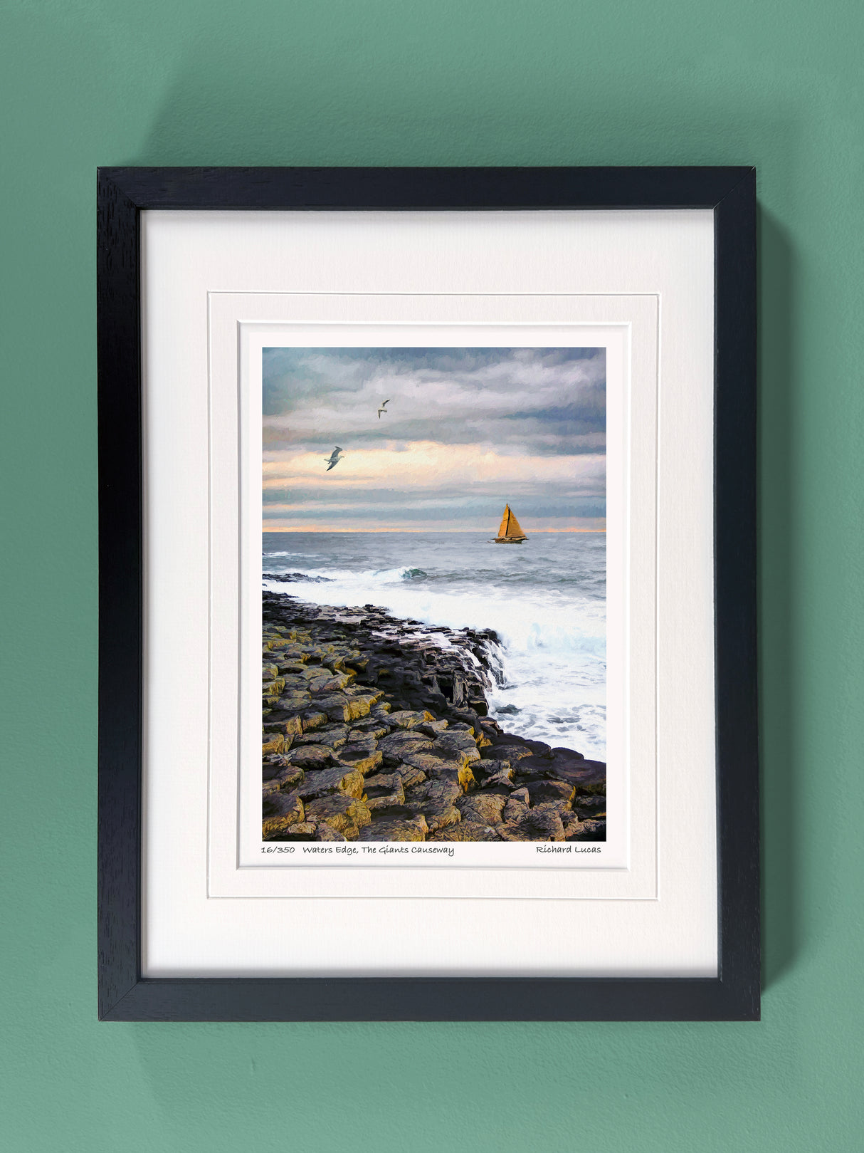 Waters Edge, The Giants Causeway - Framed - Small print
