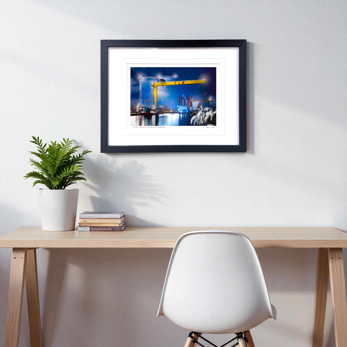 Winters Night at The Yard - Framed - Small print