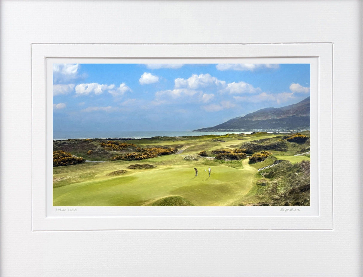 A Putt For Par, The 4th, Royal County Down - signed limited edition print by Lucas Creative Art