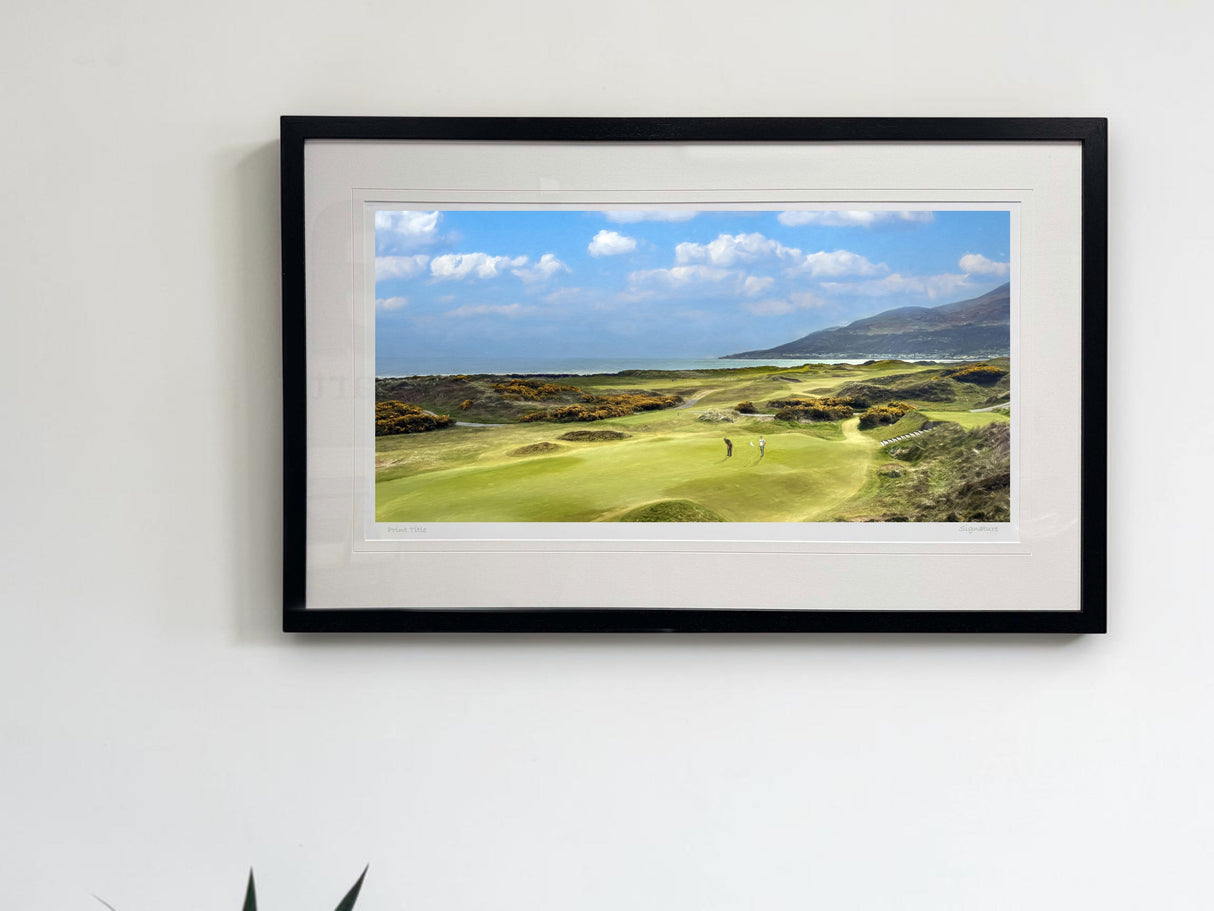 A Putt For Par, The 4th, Royal County Down - signed limited edition print by Lucas Creative Art