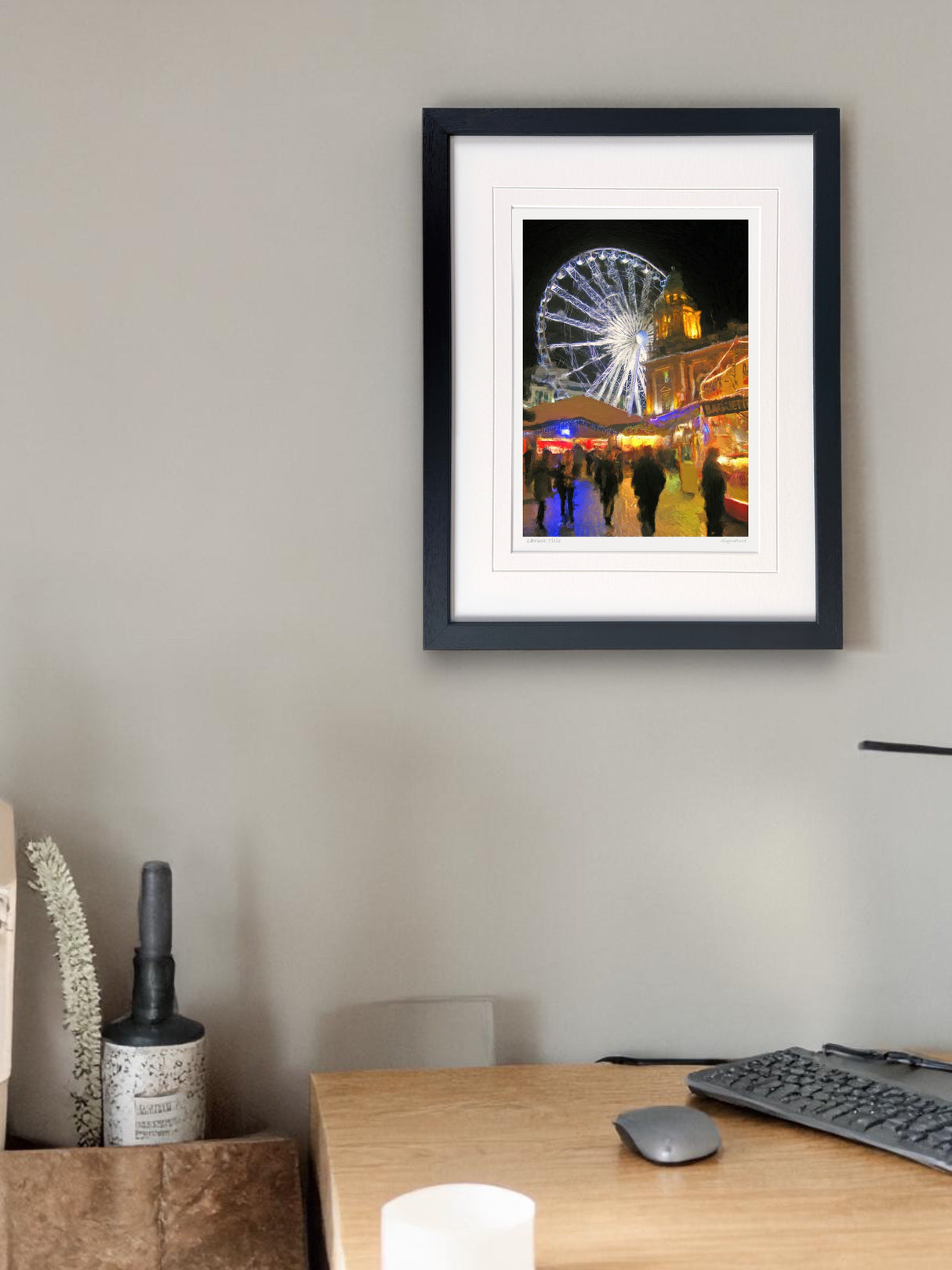 At The Continental Market, Belfast - Small Framed Black