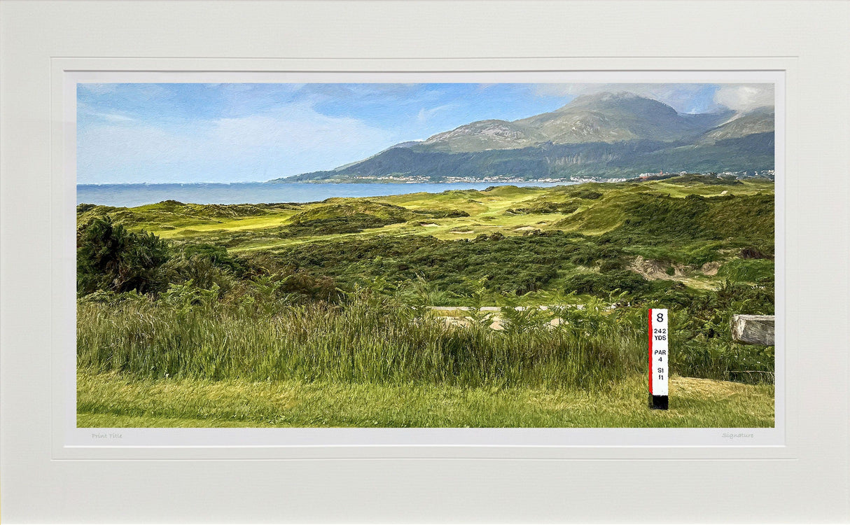 From The 8th Tee, Royal County Down - signed limited edition print by Lucas Creative Art