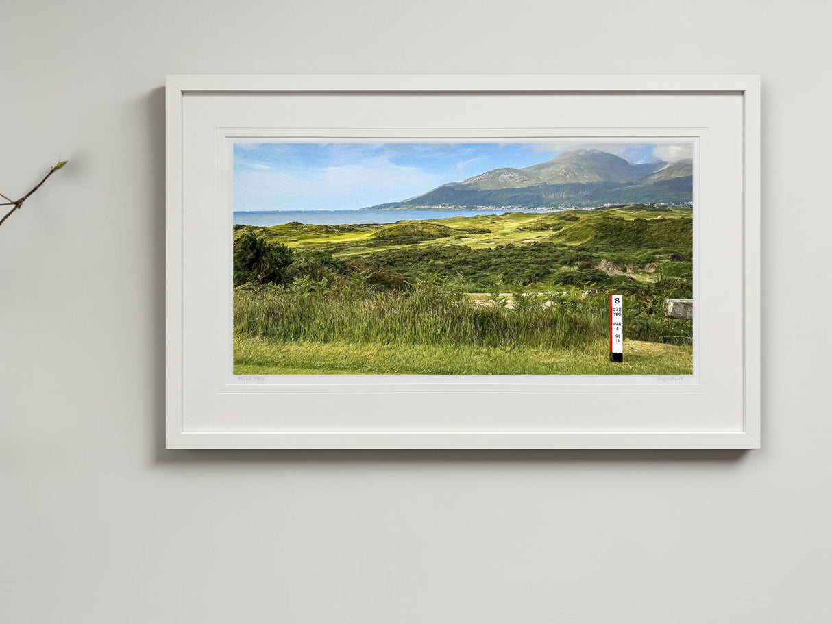 From The 8th Tee, Royal County Down - signed limited edition print by Lucas Creative Art