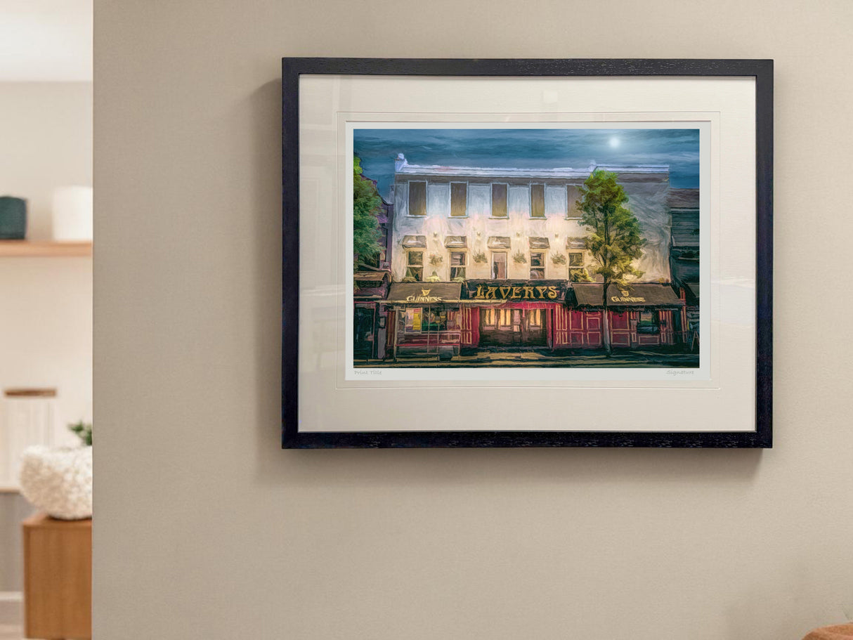 Laverys, Belfast - XL Framed Black