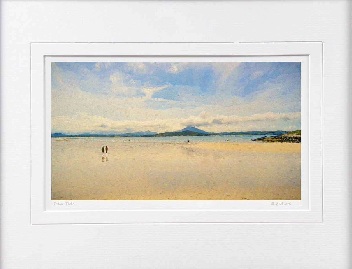 On Tramore Strand - signed limited edition print by Lucas Creative Art