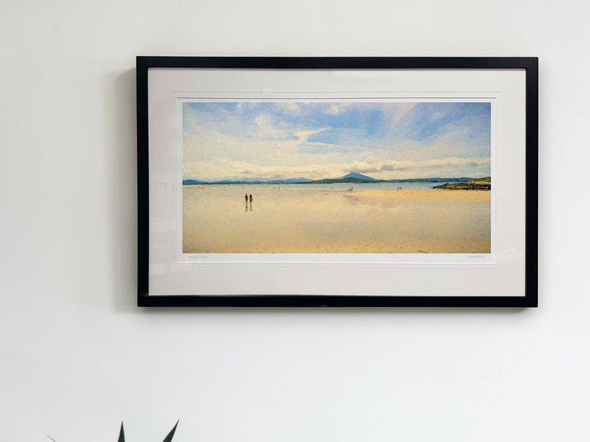 On Tramore Strand - signed limited edition print by Lucas Creative Art