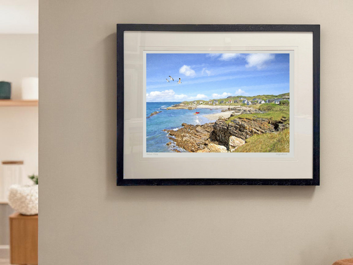 Summer Port na Blagh - XL Framed Black