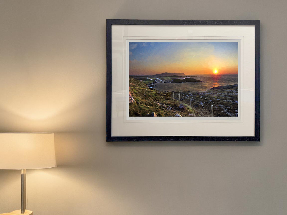 Sunset on Dooey - Standard Framed Black