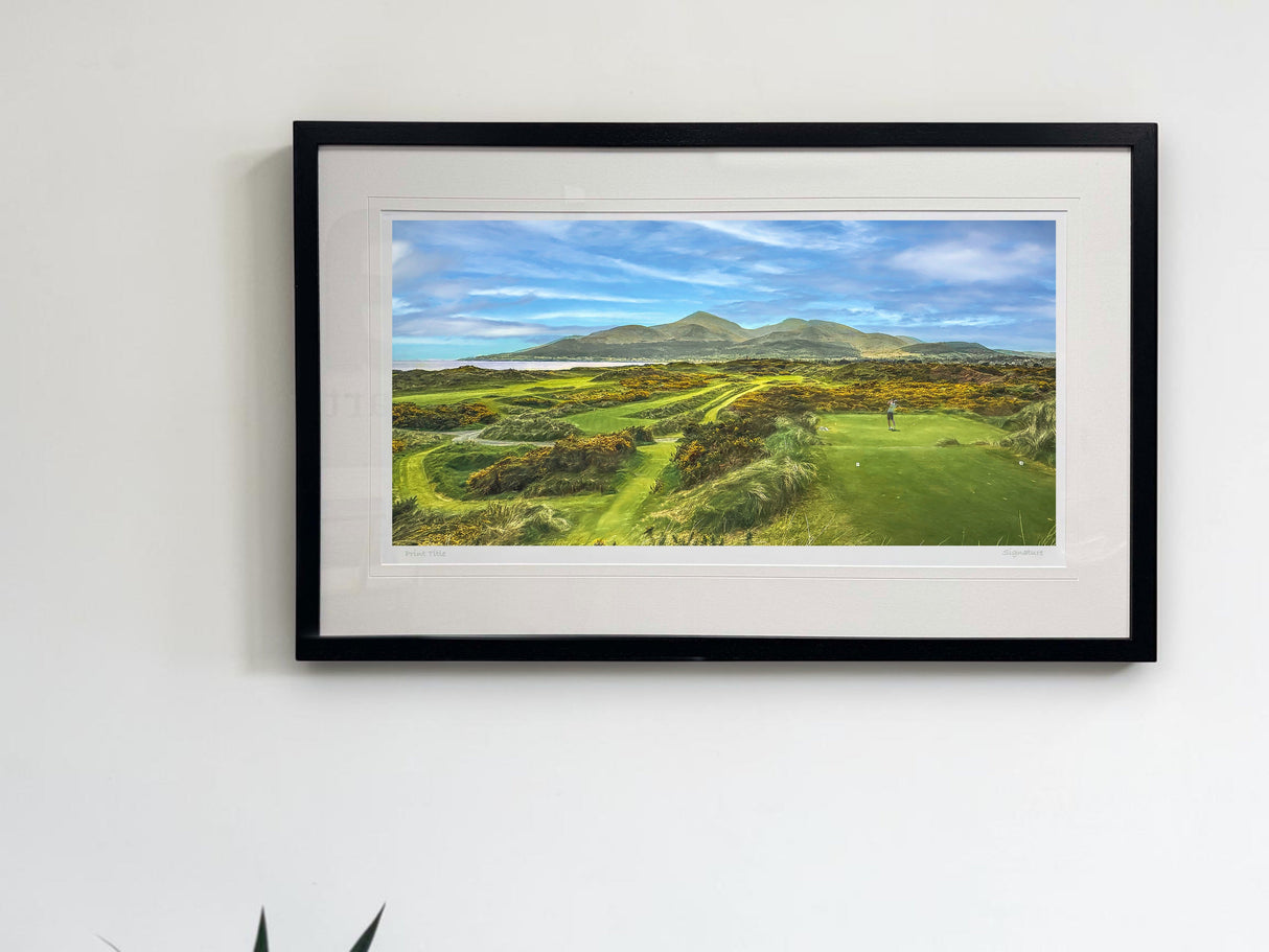 The Long Par 3, Royal County Down - signed limited edition print by Lucas Creative Art