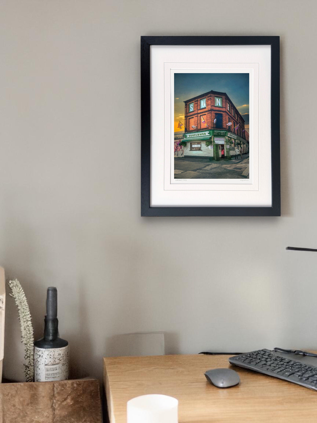 The Sunflower, Belfast - signed limited edition print by Lucas Creative Art