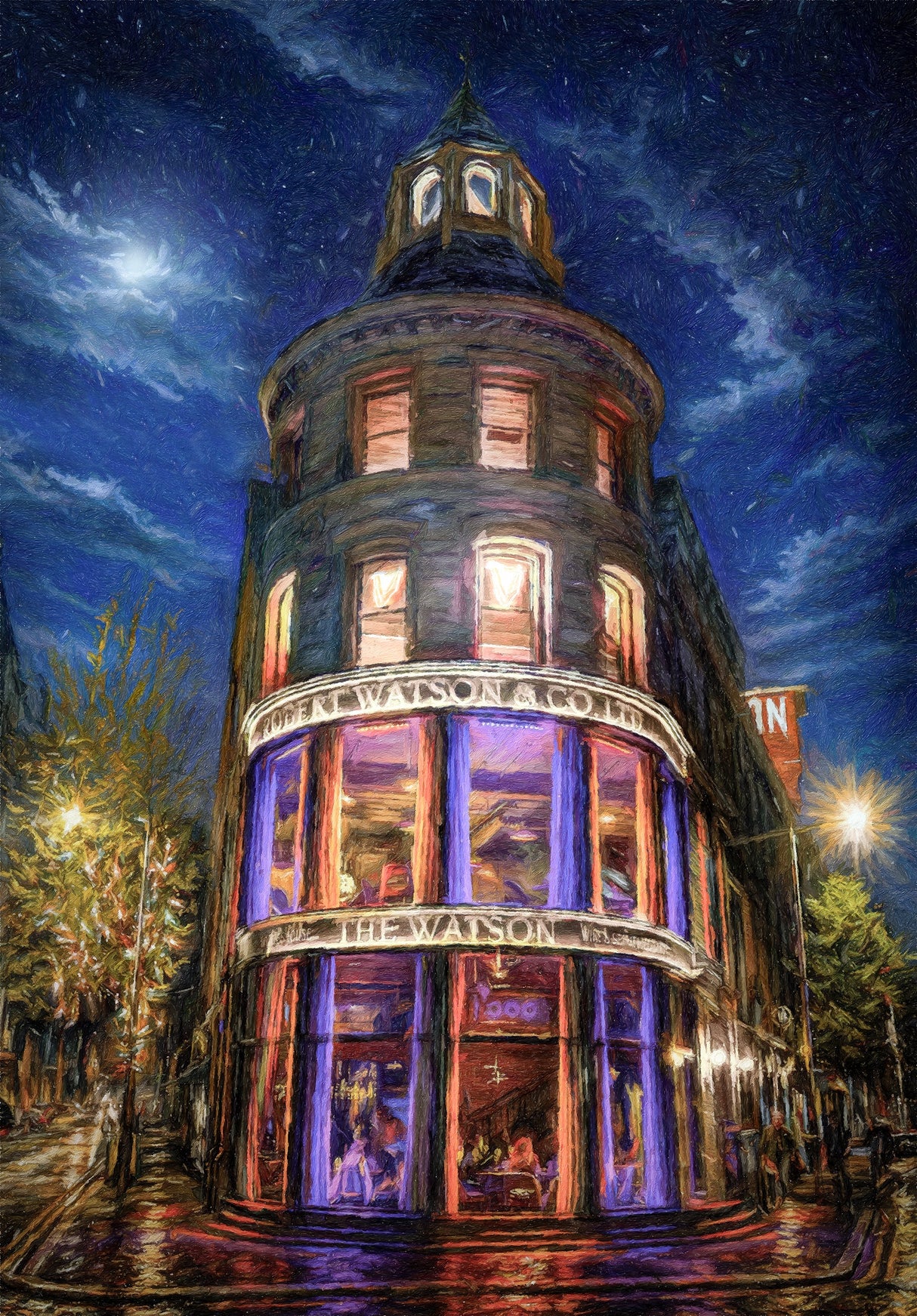 The Watson, Belfast - signed limited edition print by Lucas Creative Art