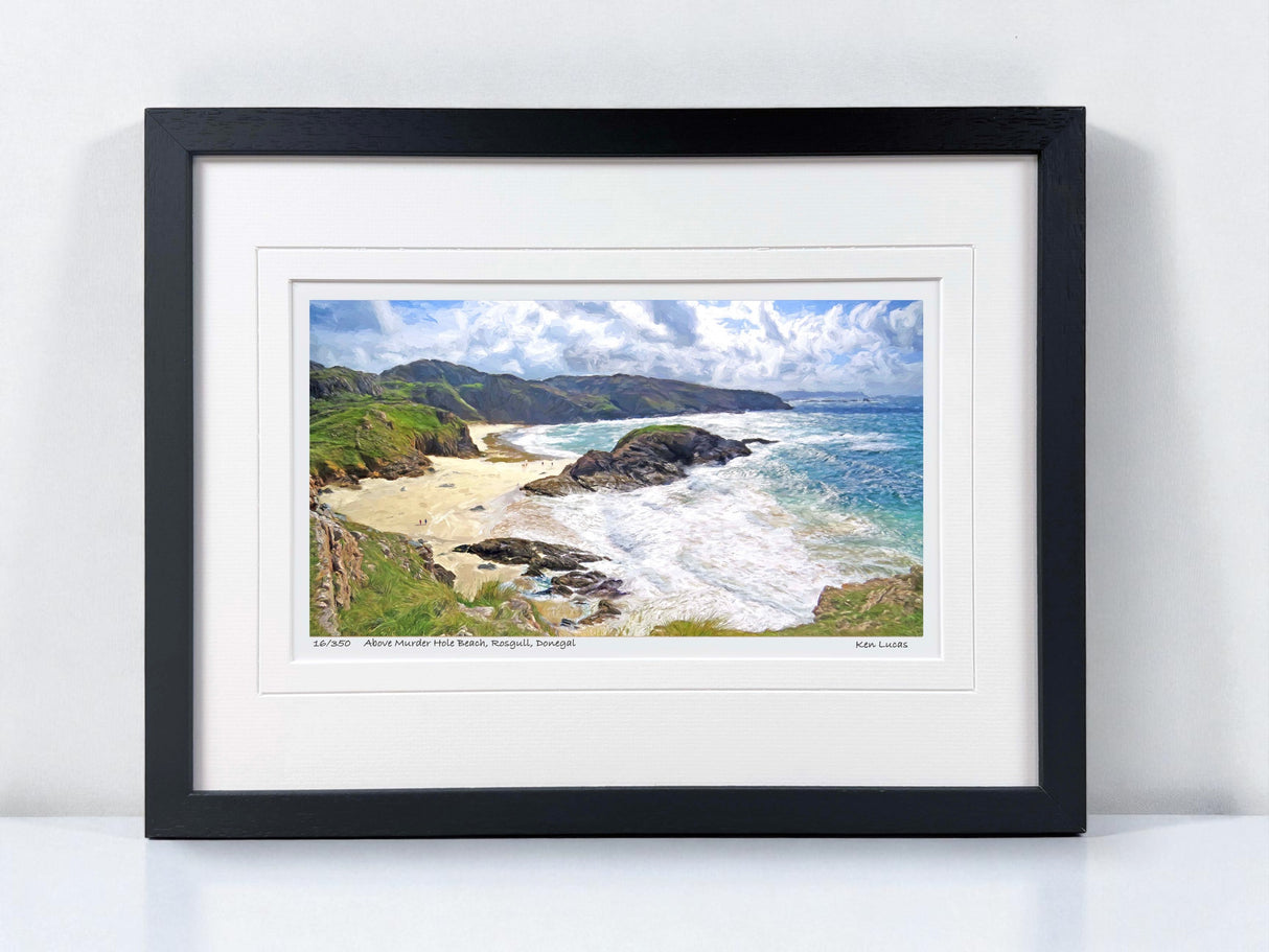 Above Murder Hole Beach, Donegal - Small - Framed
