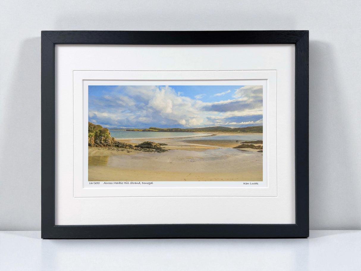 Across Marble Hill Strand, Donegal - Small - Framed