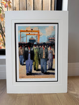 All the Queens Men gift size - double mounted signed limited edition print by Colin H. Davidson, 30cm x 40cm mount