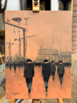 Original Oil on Canvas - Yardmen & Goliath