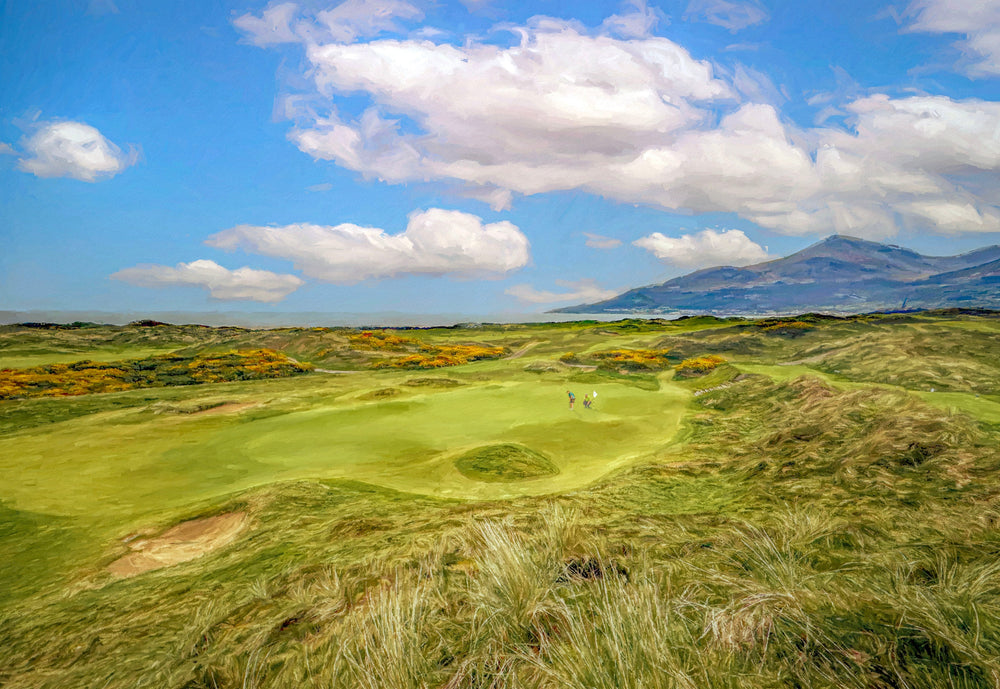 A Round To Remember, Royal County Down - signed limited edition print by Lucas Creative Art