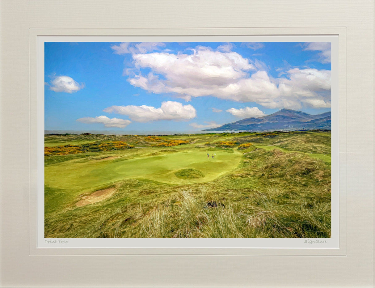 A Round To Remember, Royal County Down - signed limited edition print by Lucas Creative Art
