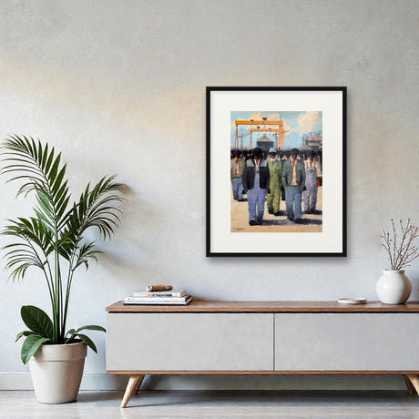 All The Queens Men by Colin H. Davidson - signed limited edition print shown framed above a sideboard