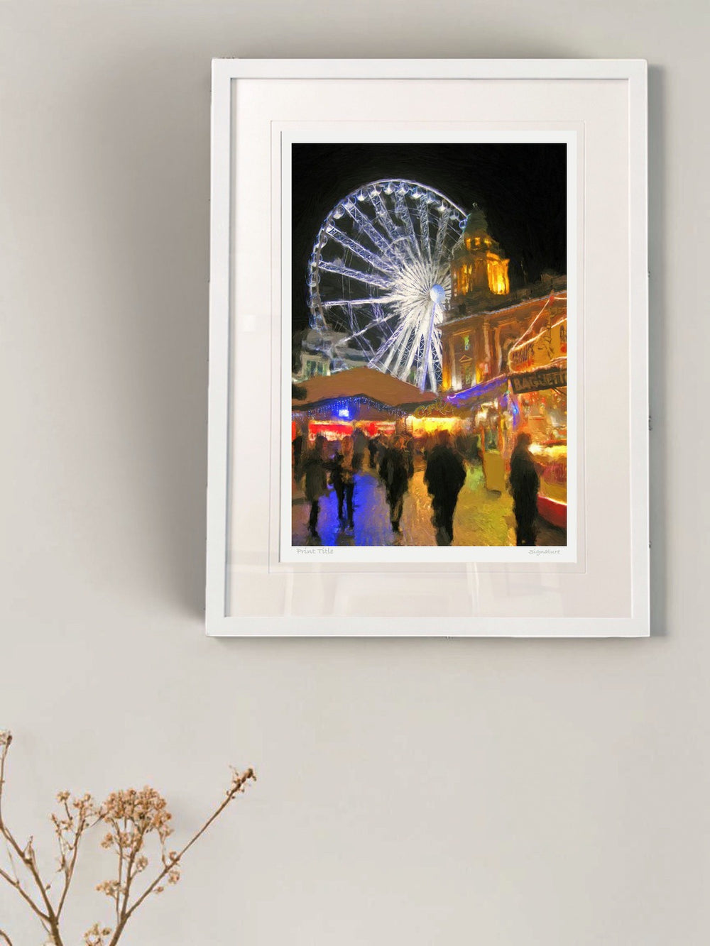At The Continental Market, Belfast - Standard Framed White