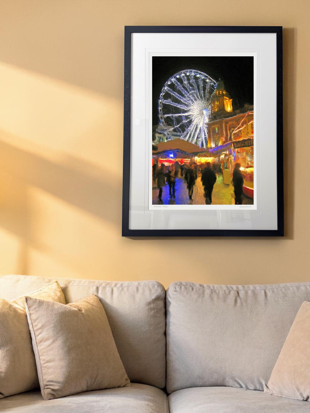 At The Continental Market, Belfast - XL Framed Black