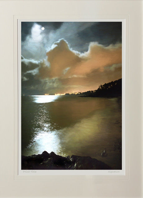 Bangor Lights From Helens Bay - signed limited edition print by Lucas Creative Art