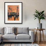Belfast Giants by Colin H. Davidson - signed limited edition print shown framed above a sofa