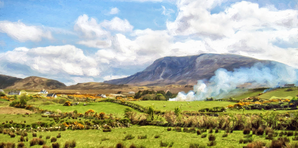 Burning The Gorse, Under Muckish - signed limited edition print by Lucas Creative Art