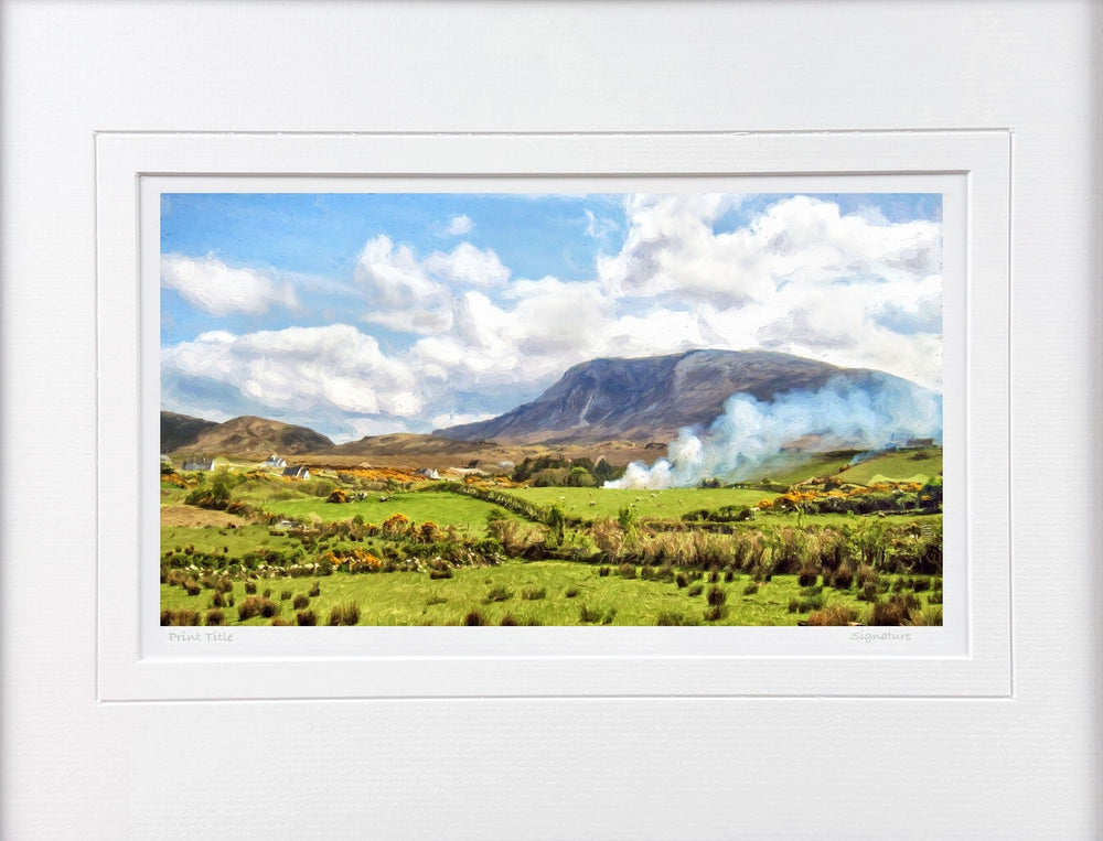 Burning The Gorse, Under Muckish - signed limited edition print by Lucas Creative Art