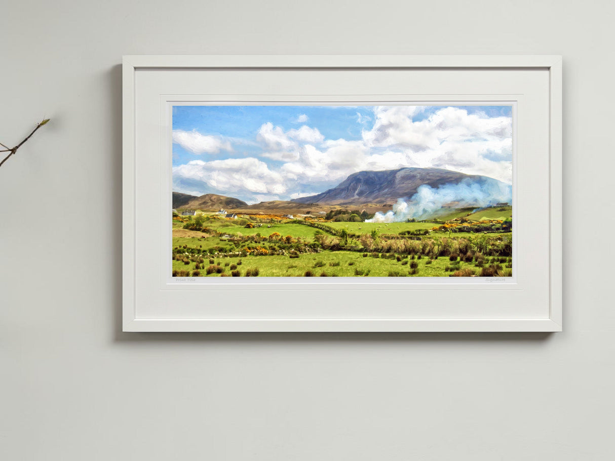 Burning The Gorse, Under Muckish - signed limited edition print by Lucas Creative Art