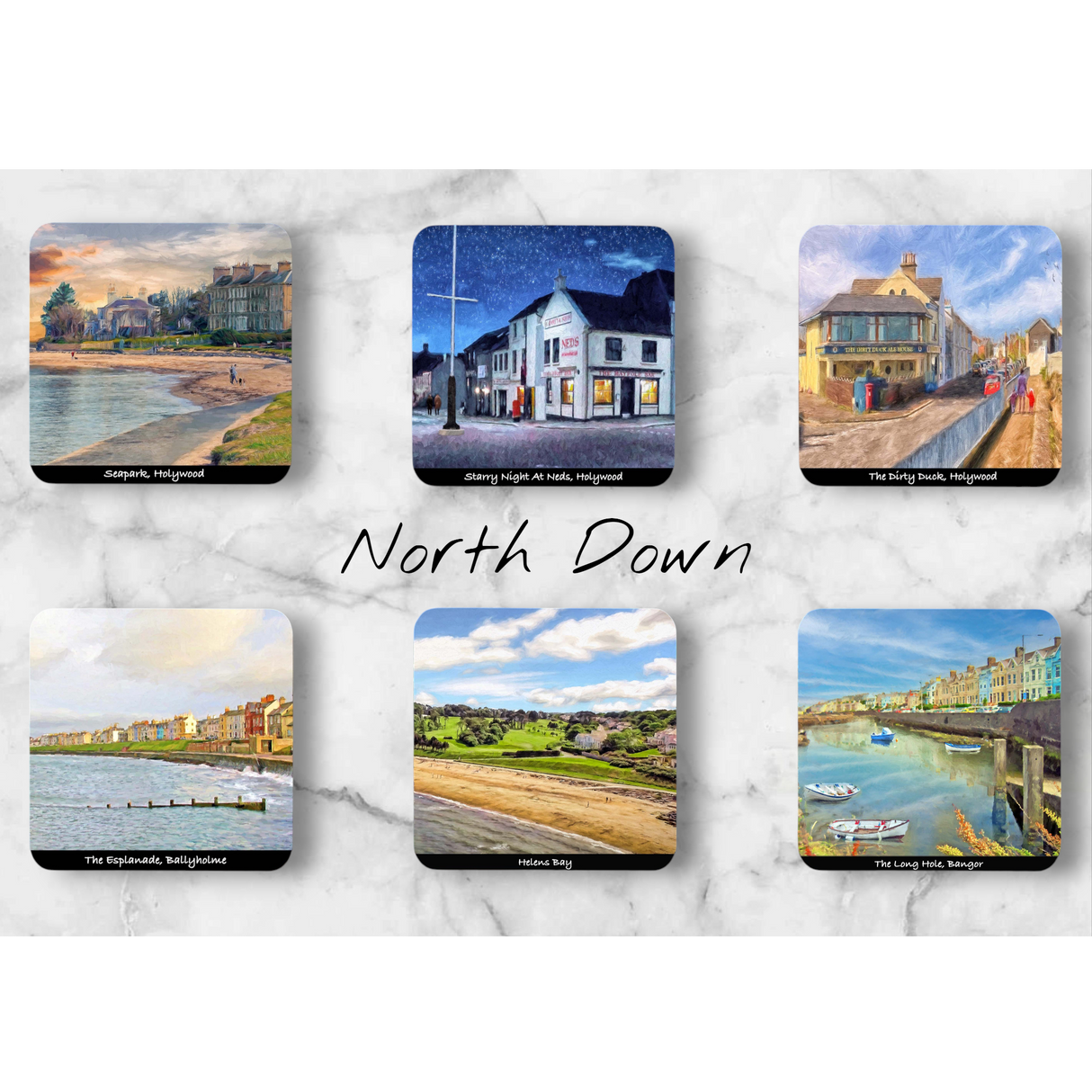 North Down - Coasters set of six