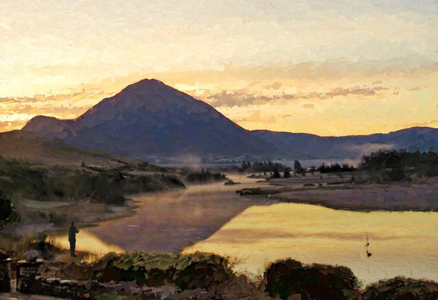 Dawn Mist Below Errigal - signed limited edition print by Lucas Creative Art