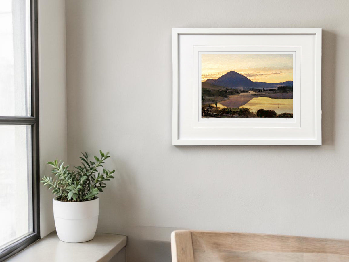 Dawn Mist Below Errigal - signed limited edition print by Lucas Creative Art