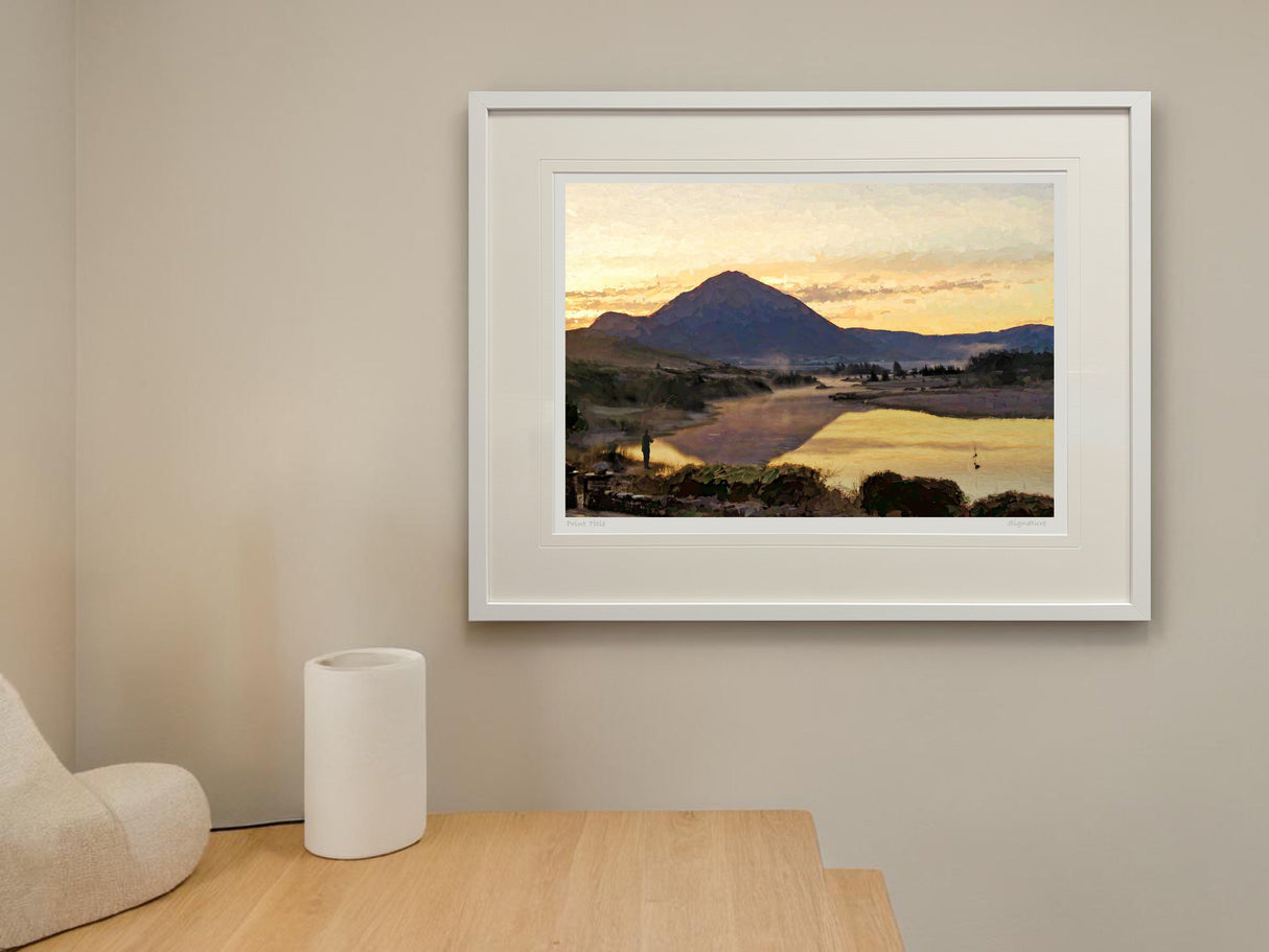Dawn Mist Below Errigal - signed limited edition print by Lucas Creative Art