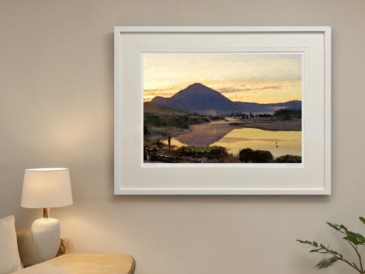 Dawn Mist Below Errigal - signed limited edition print by Lucas Creative Art