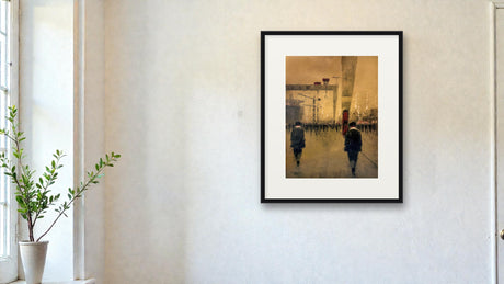 Early Birds by Colin H. Davidson - signed limited edition print shown framed in a bright room