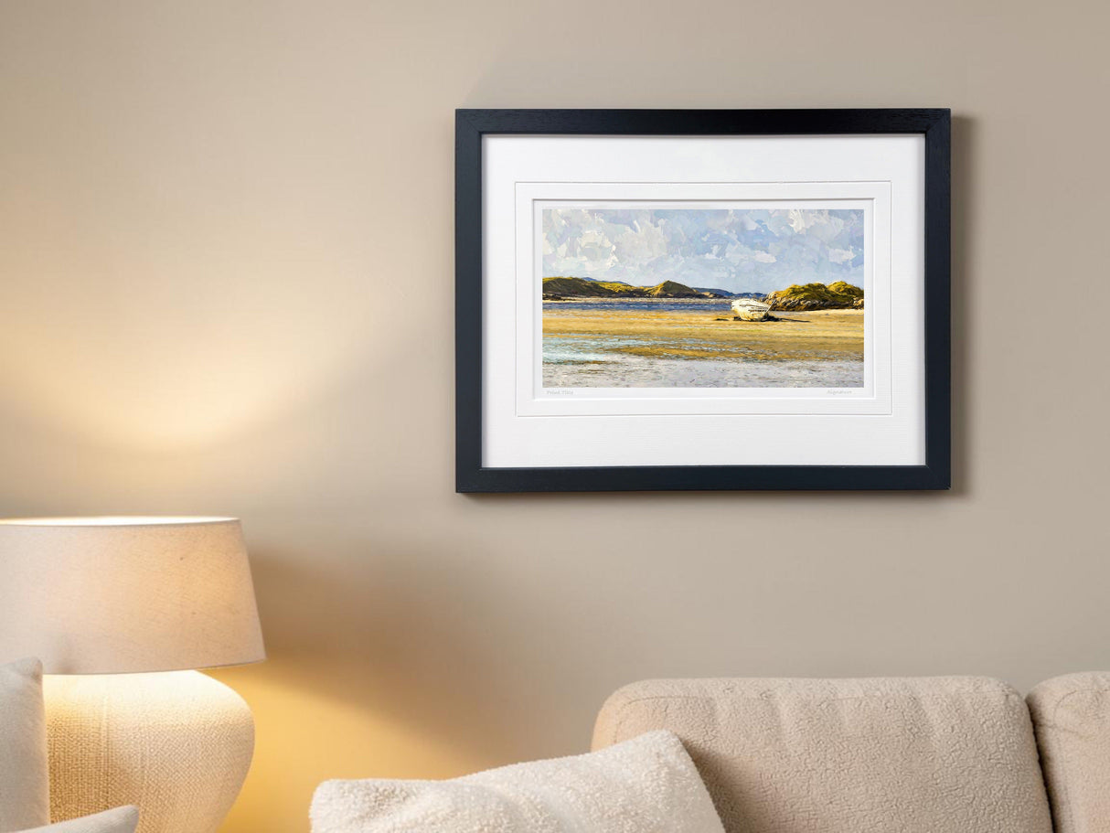 Eddie's Boat, Magheraclogher Beach, Bunbeg - signed limited edition print by Lucas Creative Art